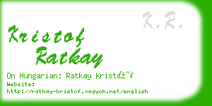 kristof ratkay business card